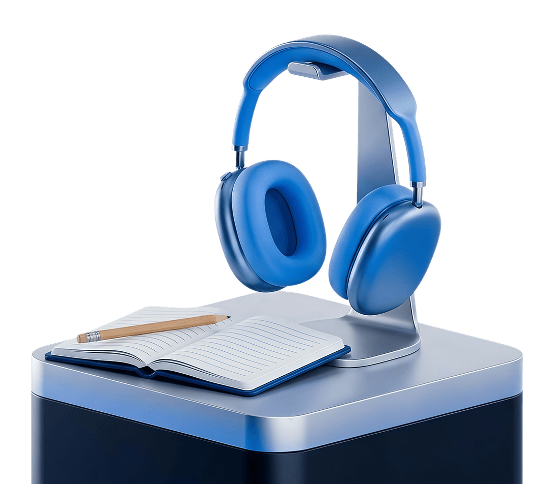 Support headphones illustration